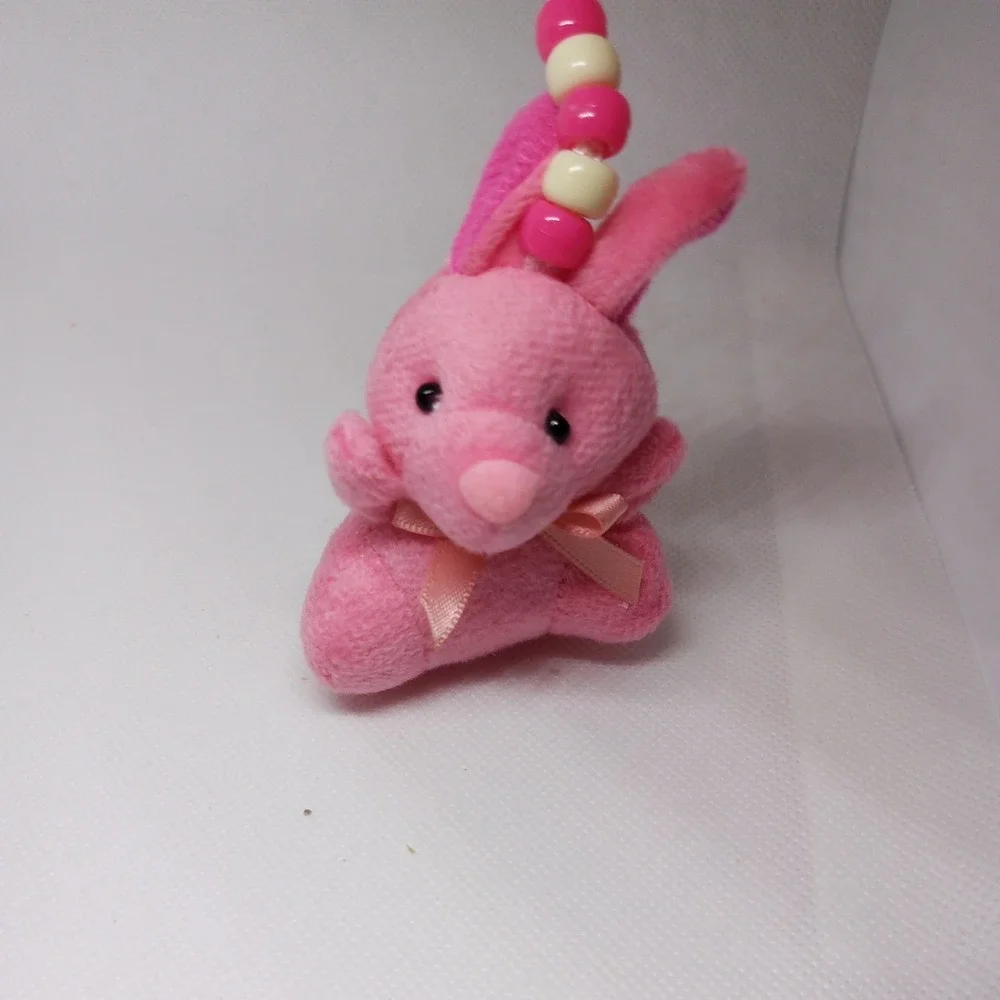 Adorable Fur Bunny Cute Plush Bunny Keychain Key Ring